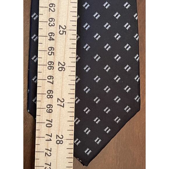 Michael Michael Kors Black Gray 100% Silk Men’s Neck Tie Made In China - Picture 5 of 9